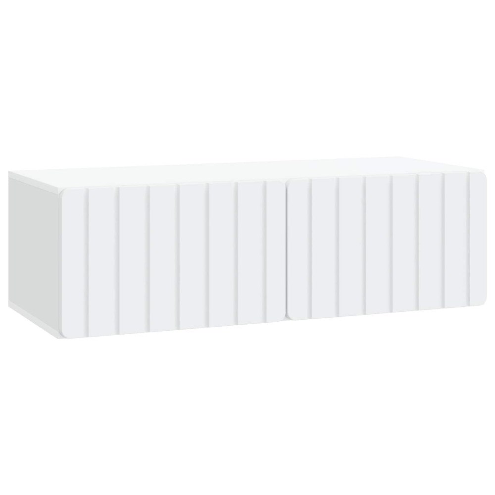 vidaXL Väggmonterad TV-bänk Vit 98 x 41 x 30 cm Konstruerat trä
