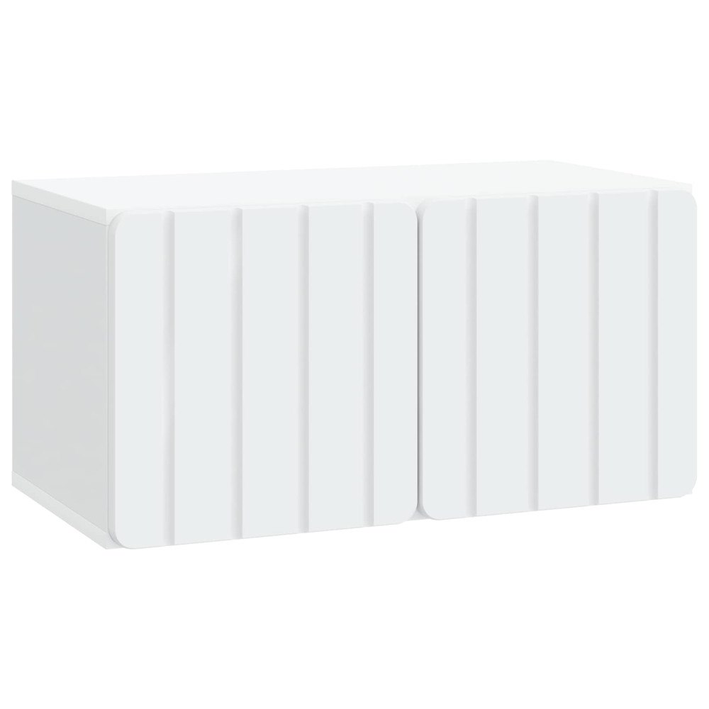 vidaXL Väggmonterad TV-bänk Vit 59,5 x 31 x 30 cm Konstruerat trä