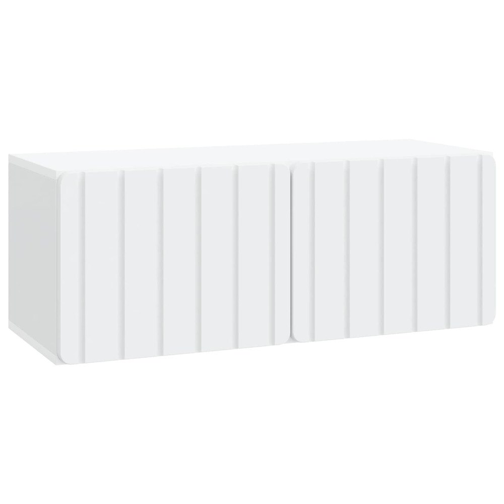 vidaXL Väggmonterad TV-bänk Vit 78,5 x 31 x 30 cm Konstruerat trä
