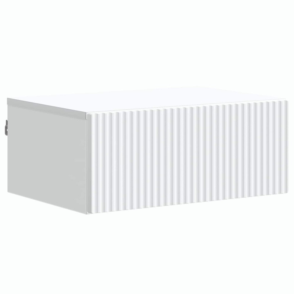 vidaXL Väggmonterat Sängbord Vit 49 x 34,5 x 20 cm Konstruerat trä