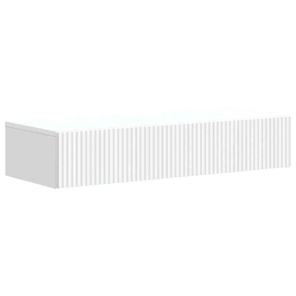 vidaXL Väggmonterad sidobord Vit 87,5 x 34,5 x 17 cm Konstruerat trä