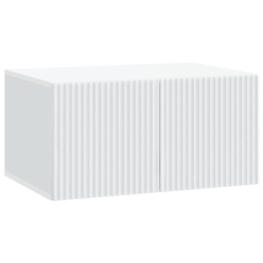 vidaXL Väggmonterad TV-bänk Vit 59,5 x 41 x 30 cm Konstruerat trä
