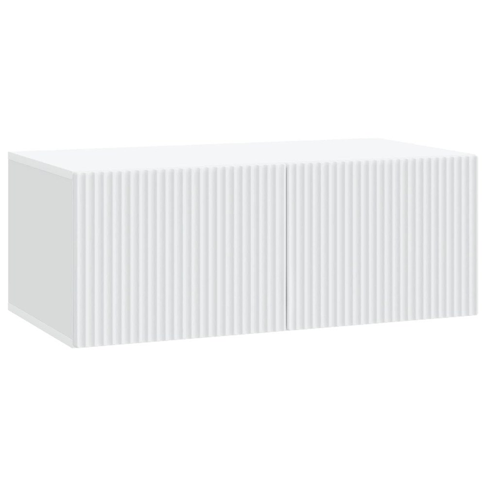 vidaXL Väggmonterad TV-bänk Vit 78,5 x 41 x 30 cm Konstruerat trä