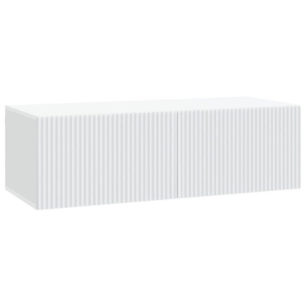 vidaXL Väggmonterad TV-bänk Vit 98 x 41 x 30 cm Konstruerat trä