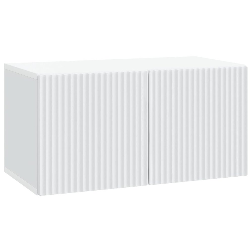 vidaXL Väggmonterad TV-bänk Vit 59,5 x 31 x 30 cm Konstruerat trä