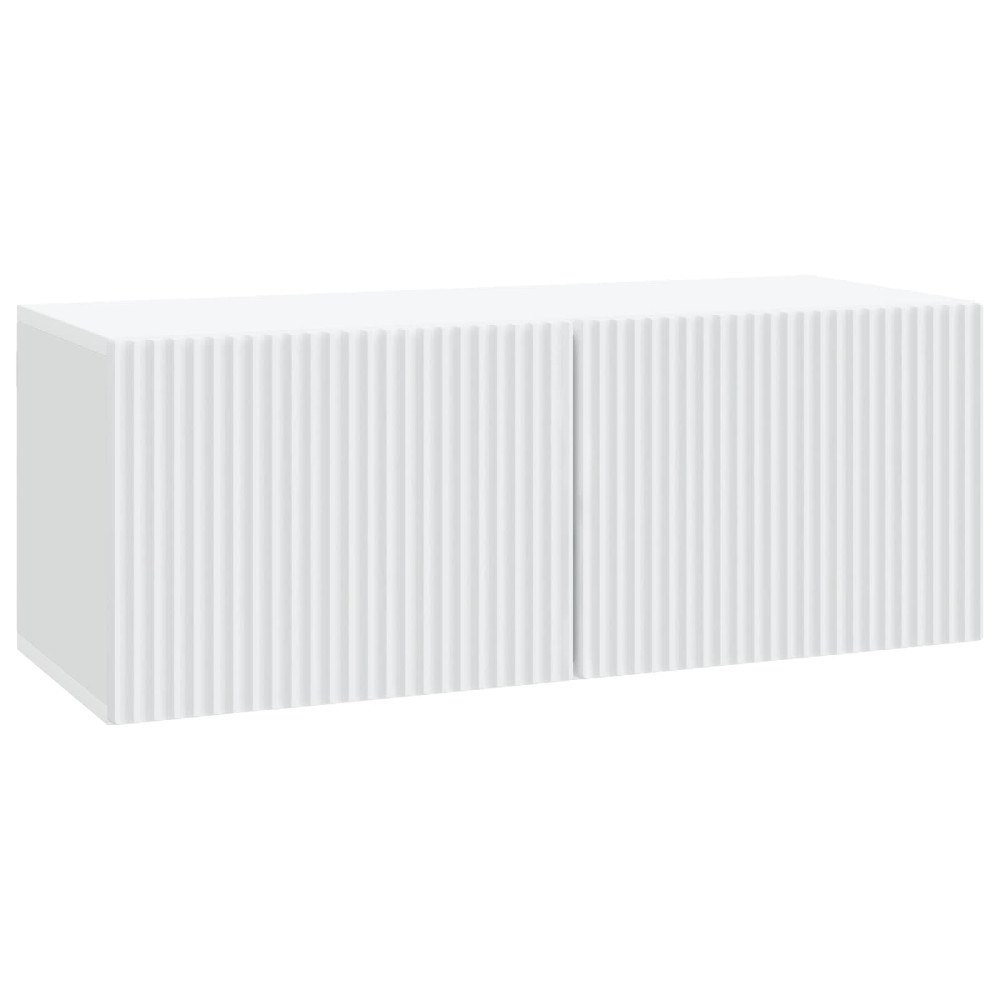 vidaXL Väggmonterad TV-bänk Vit 78,5 x 31 x 30 cm Konstruerat trä