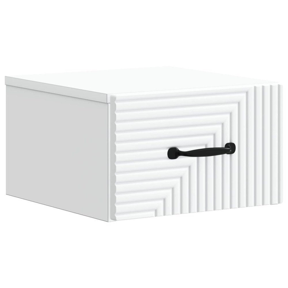 vidaXL Väggmonterat Sängbord Vit 34,5 x 33 x 20 cm Konstruerat trä