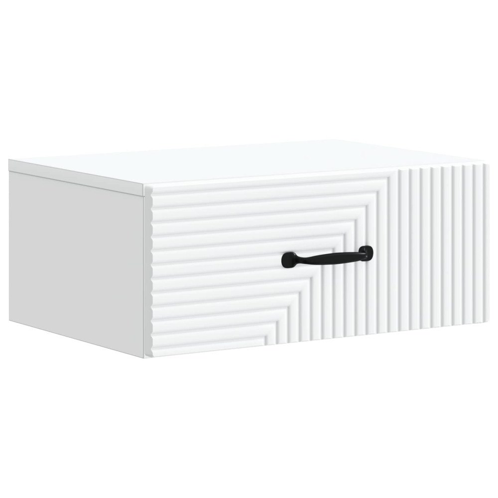 vidaXL Väggmonterat Sängbord Vit 49 x 34,5 x 20 cm Konstruerat trä