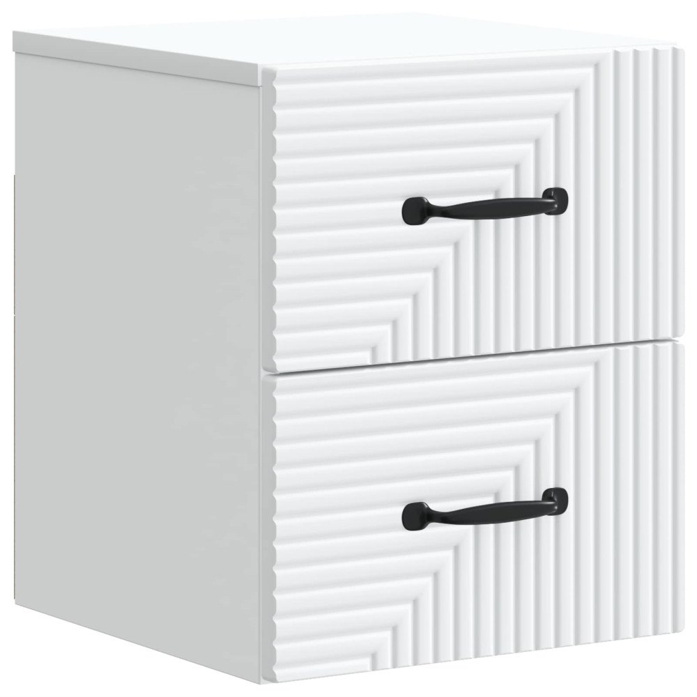 vidaXL Väggmonterat Sängbord Vit 34,5 x 33 x 40 cm Konstruerat trä