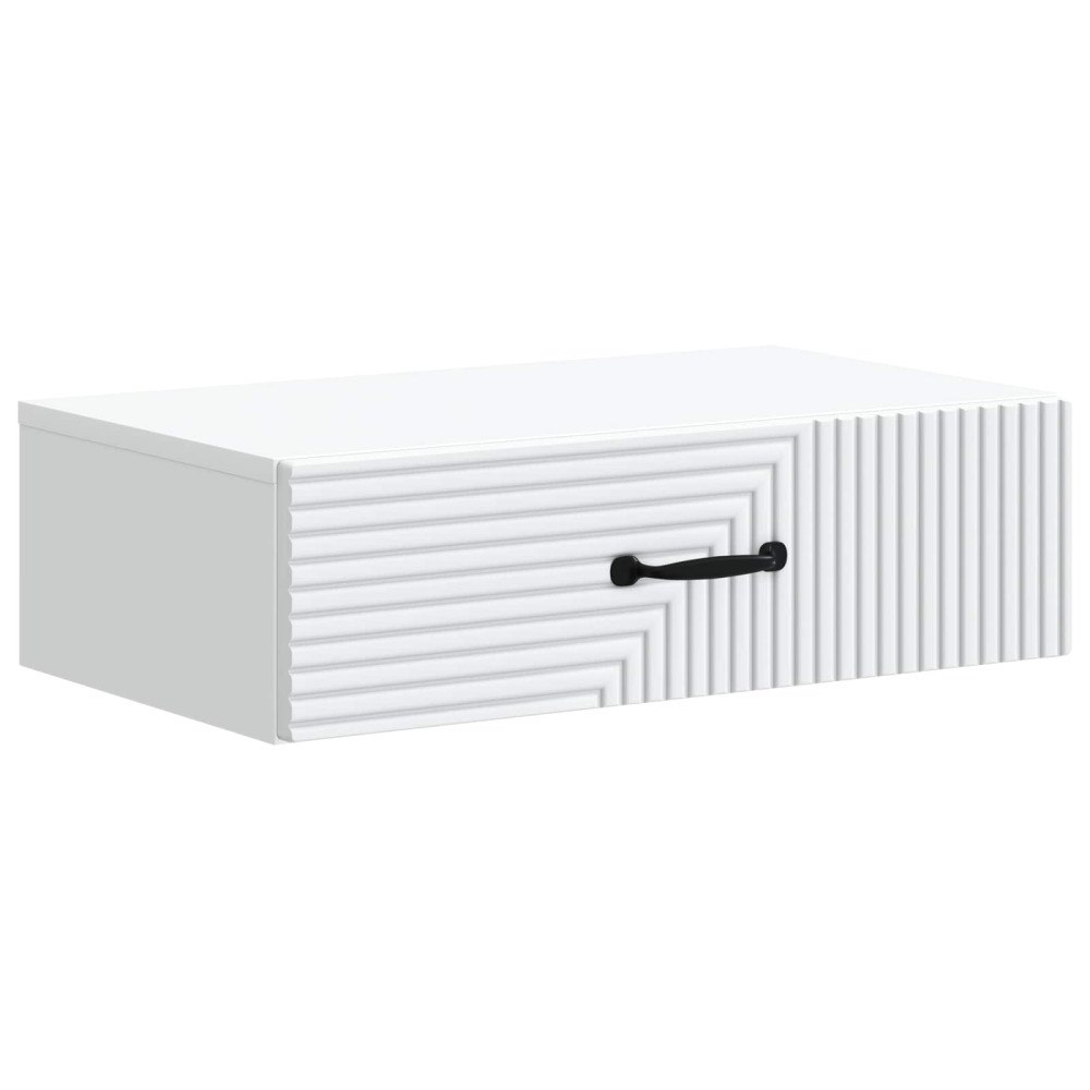 vidaXL Väggmonterad sidobord Vit 59 x 34,5 x 17 cm Konstruerat trä