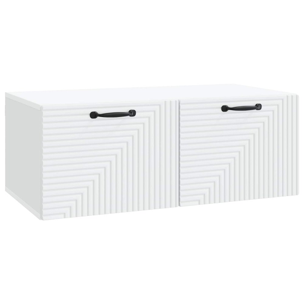 vidaXL Väggmonterad TV-bänk Vit 78,5 x 41 x 30 cm Konstruerat trä