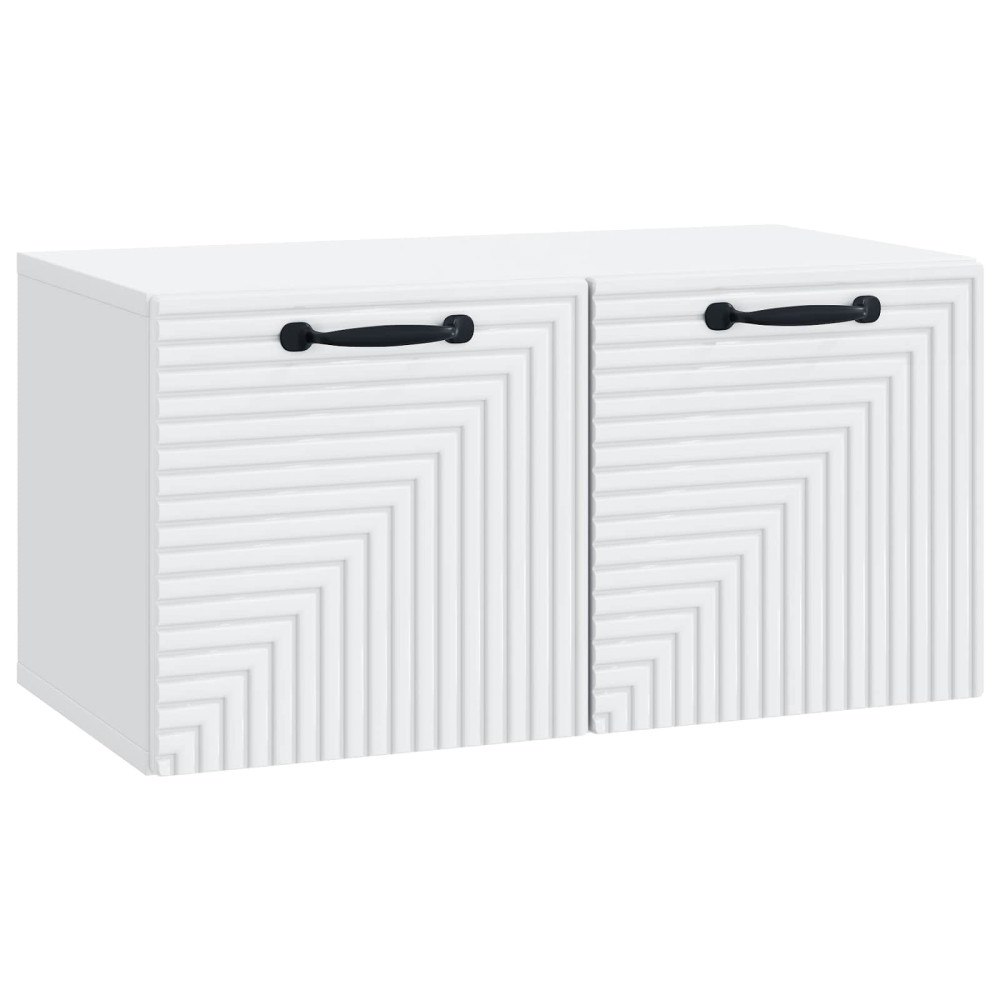 vidaXL Väggmonterad TV-bänk Vit 59,5 x 31 x 30 cm Konstruerat trä