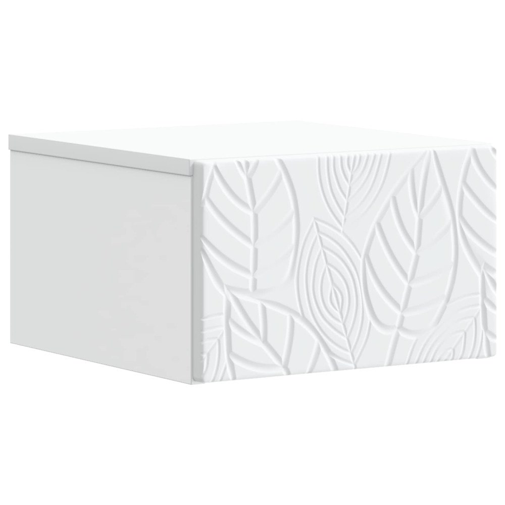 vidaXL Väggmonterat Sängbord Vit 49 x 34,5 x 20 cm Konstruerat trä