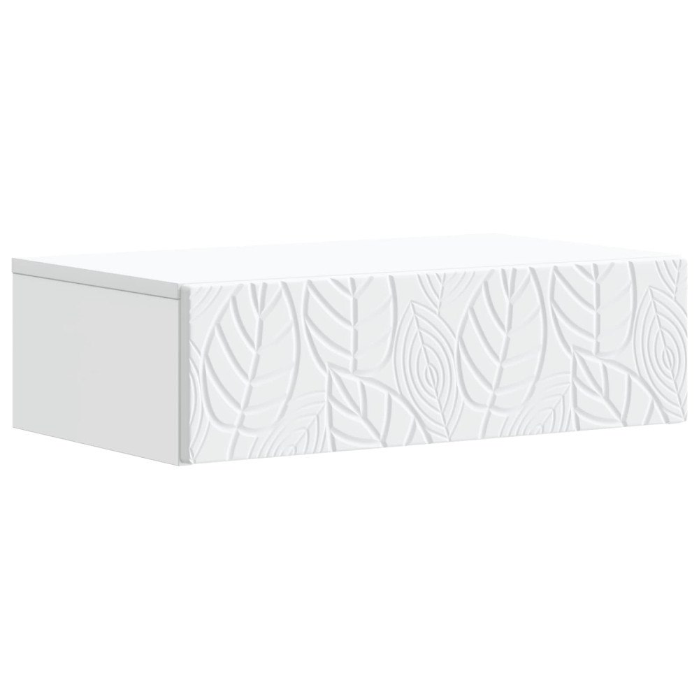 vidaXL Väggmonterad sidobord Vit 59 x 34,5 x 17 cm Konstruerat trä