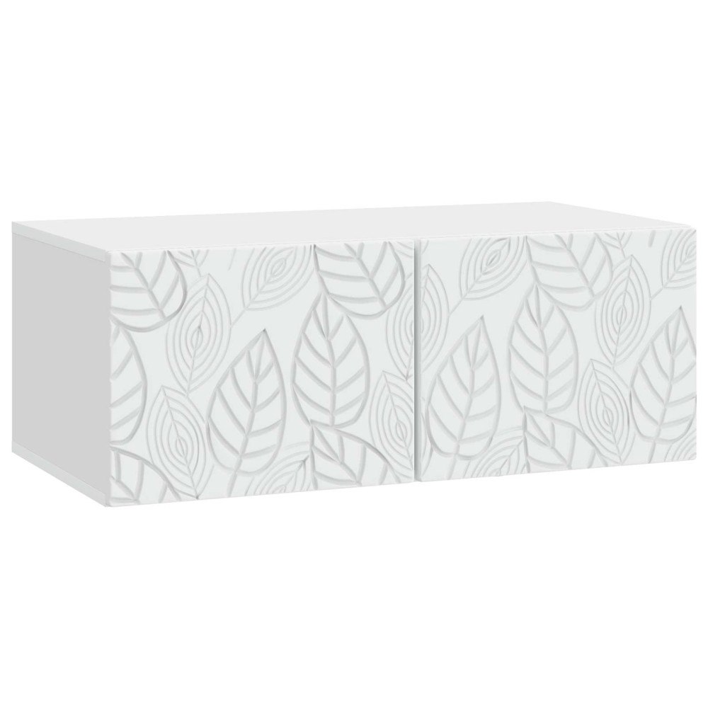 vidaXL Väggmonterad TV-bänk 59,5 x 41 x 30 cm Vit Konstruerat trä