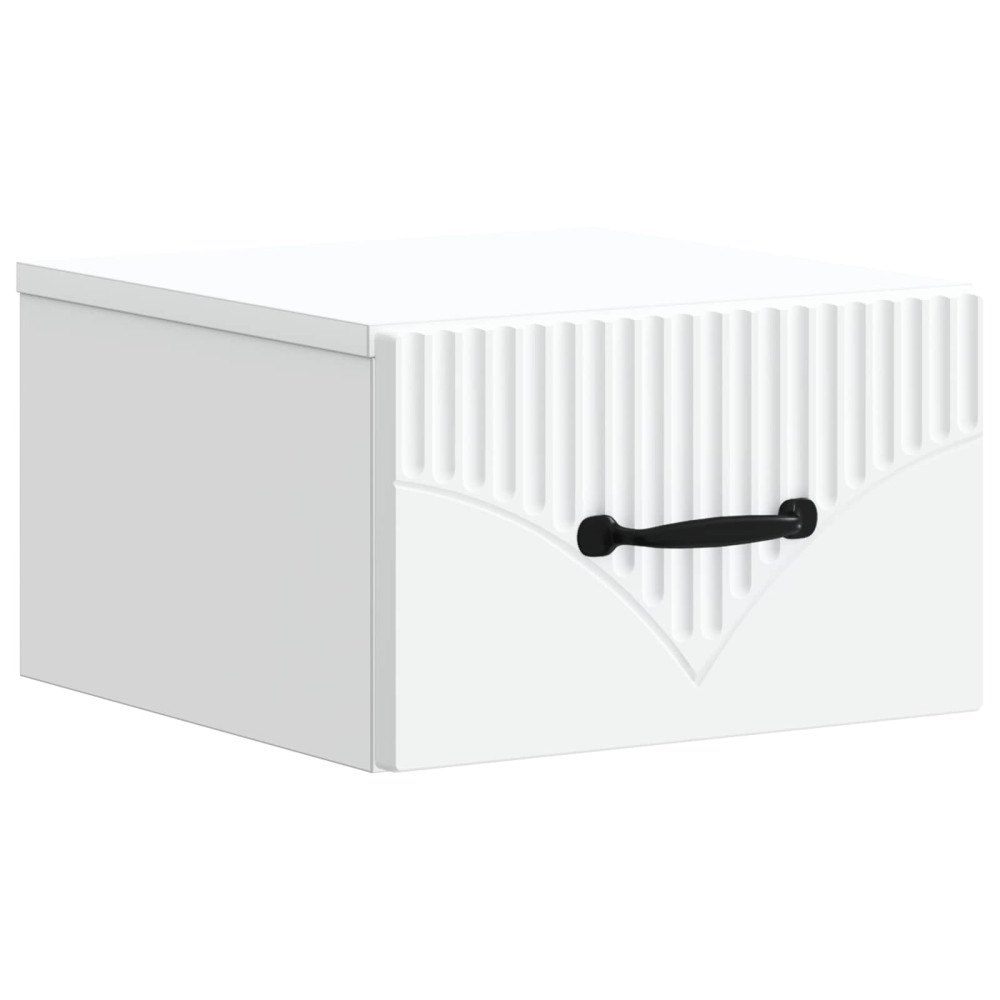 vidaXL Väggmonterat Sängbord Vit 34,5 x 33 x 20 cm Konstruerat trä