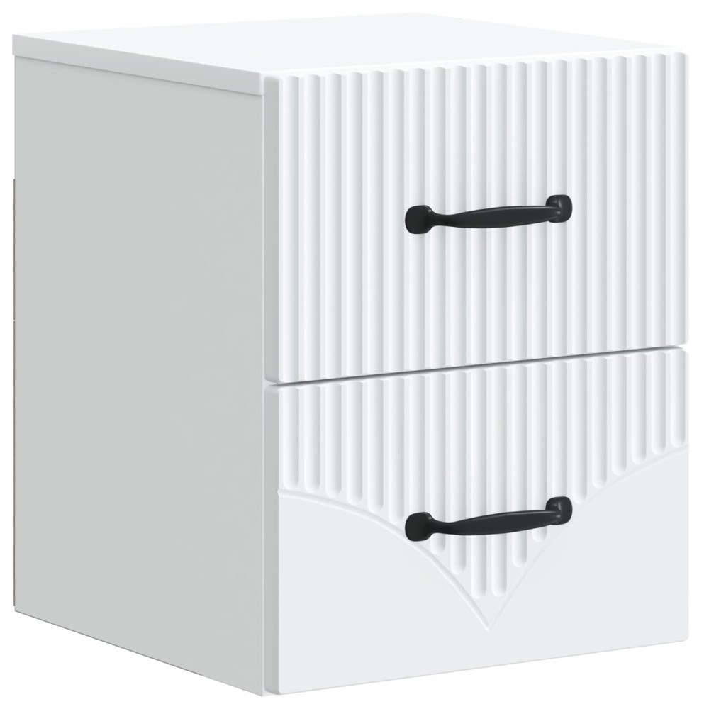 vidaXL Väggmonterat Sängbord Vit 34,5 x 33 x 40 cm Konstruerat trä