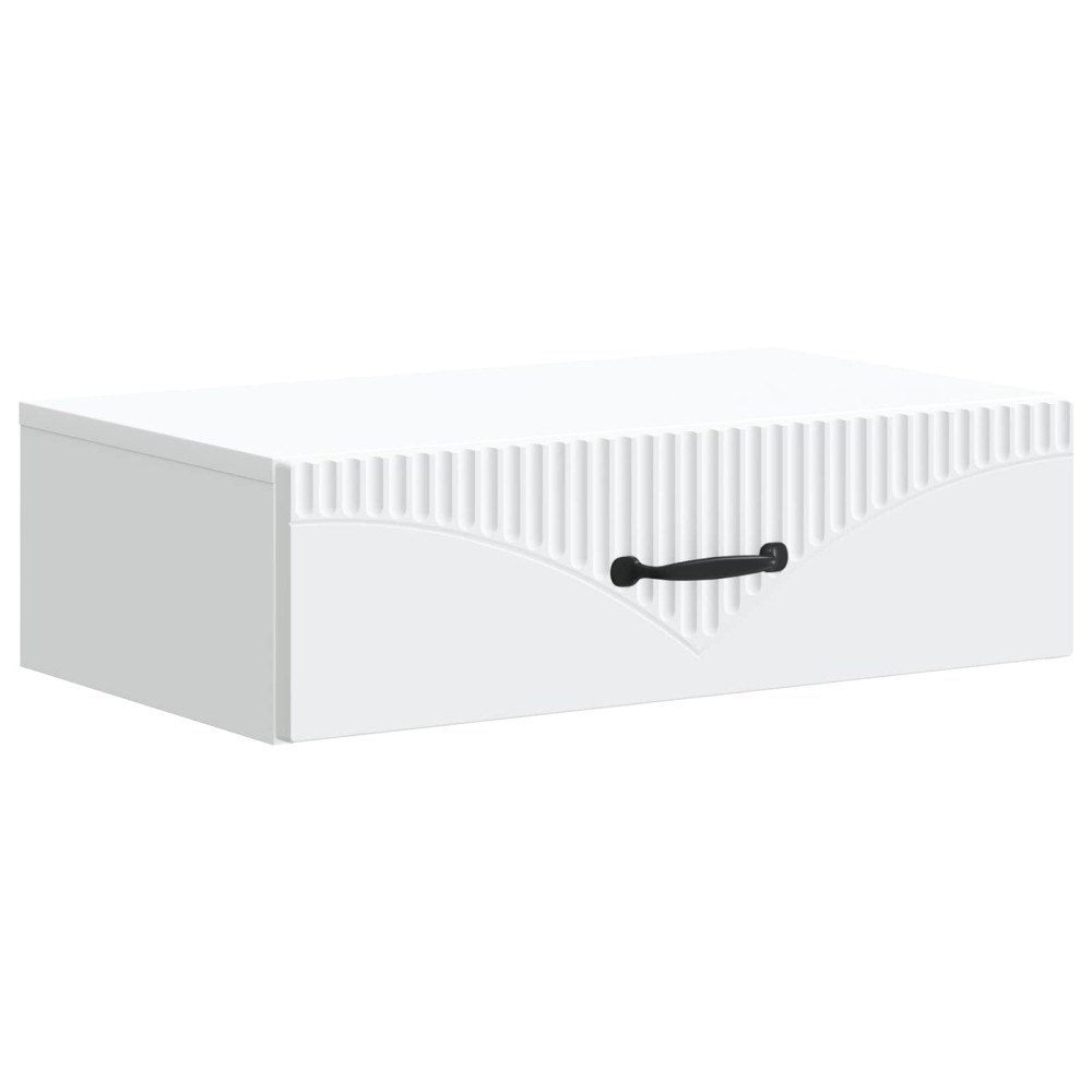 vidaXL Väggmonterad sidobord Vit 59 x 34,5 x 17 cm Konstruerat trä