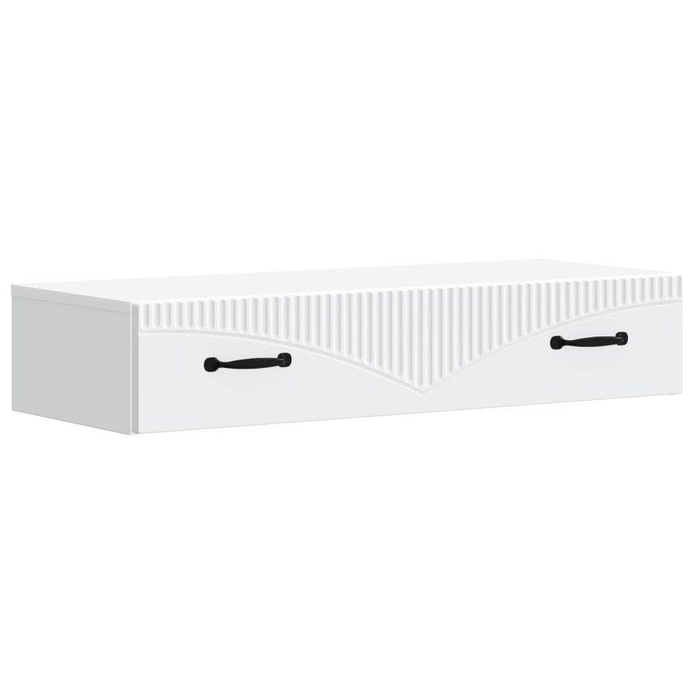 vidaXL Väggmonterad sidobord Vit 87,5 x 34,5 x 17 cm Konstruerat trä