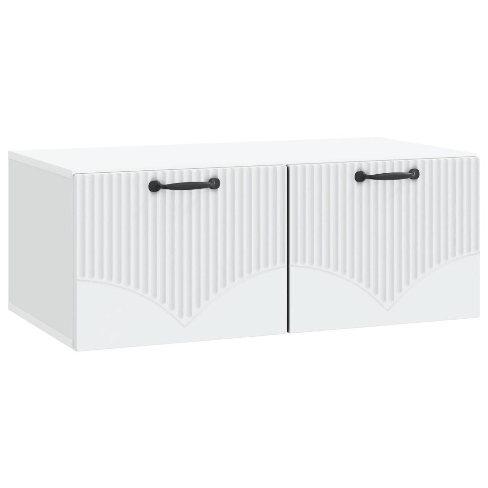 vidaXL Väggmonterad TV-bänk Vit 78,5 x 41 x 30 cm Konstruerat trä