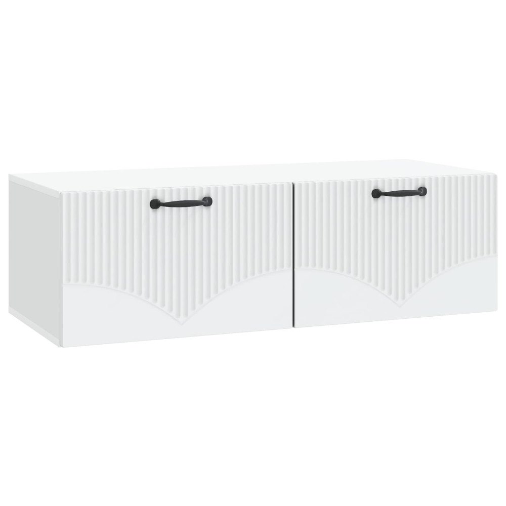 vidaXL Väggmonterad TV-bänk Vit 98 x 41 x 30 cm Konstruerat trä