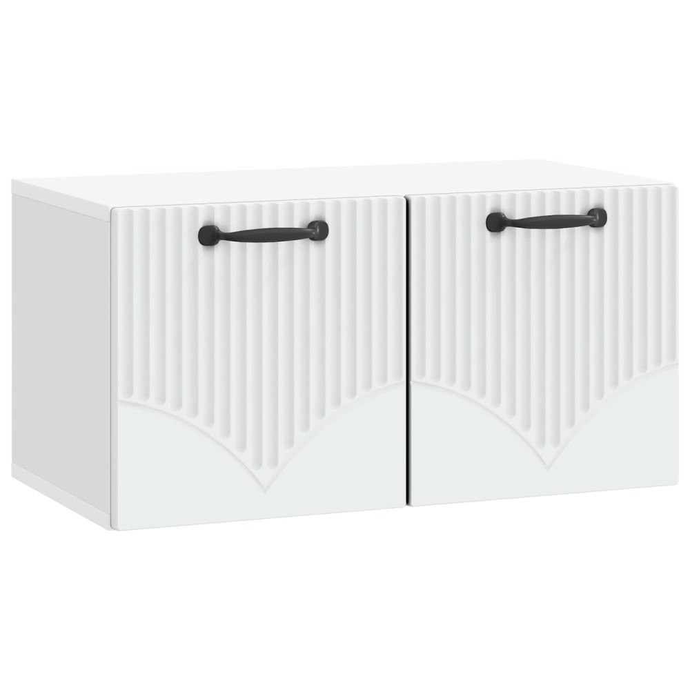 vidaXL Väggmonterad TV-bänk Vit 59,5 x 31 x 30 cm Konstruerat trä