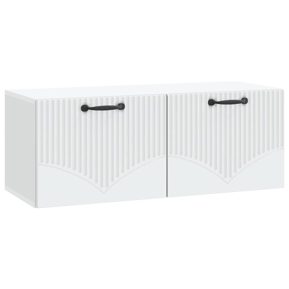 vidaXL Väggmonterad TV-bänk Vit 78,5 x 31 x 30 cm Konstruerat trä