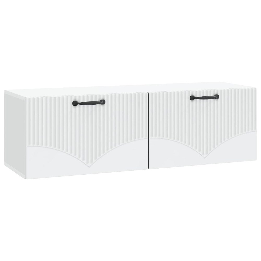 vidaXL Väggmonterad TV-bänk Vit 98 x 31 x 30 cm Konstruerat trä