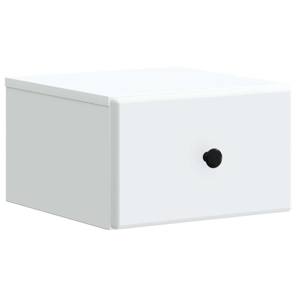 vidaXL Väggmonterat Sängbord Vit 34,5 x 33 x 20 cm Konstruerat trä