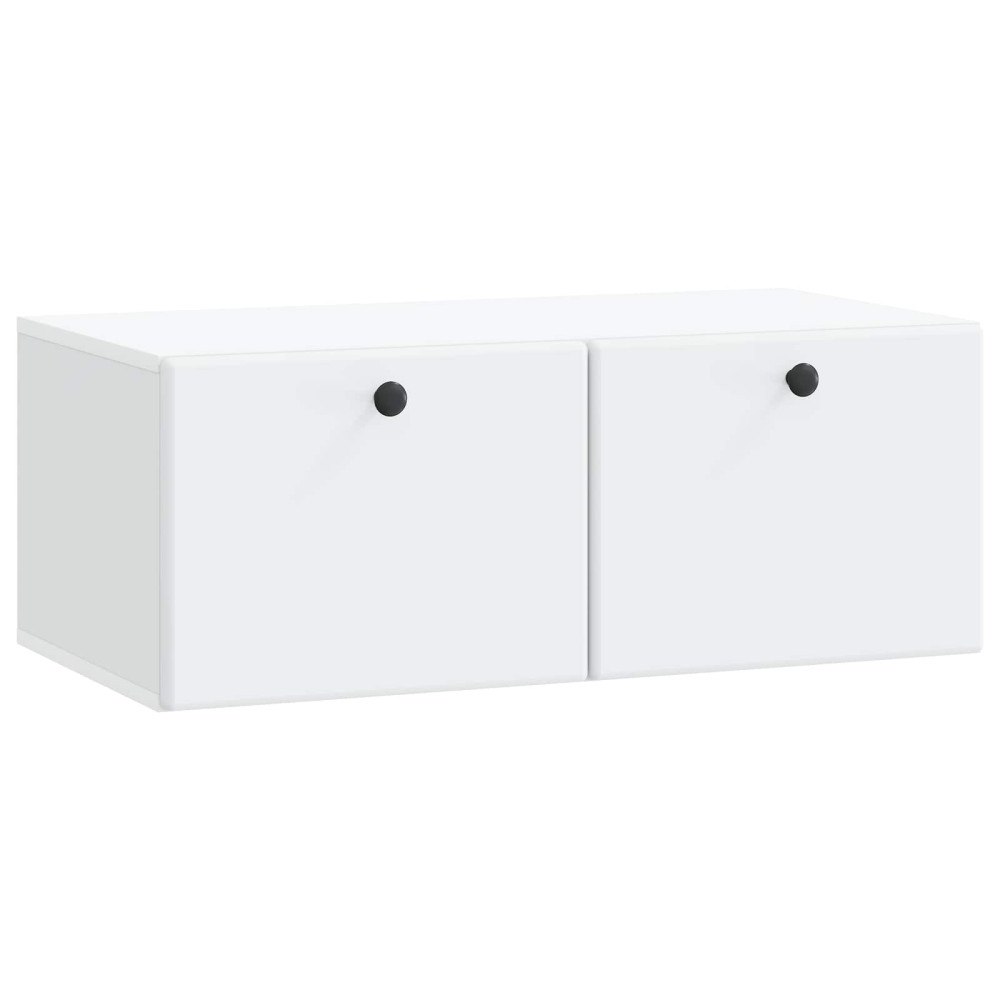 vidaXL Väggmonterad TV-bänk 78,5 x 41 x 30 cm Vit Konstruerat trä