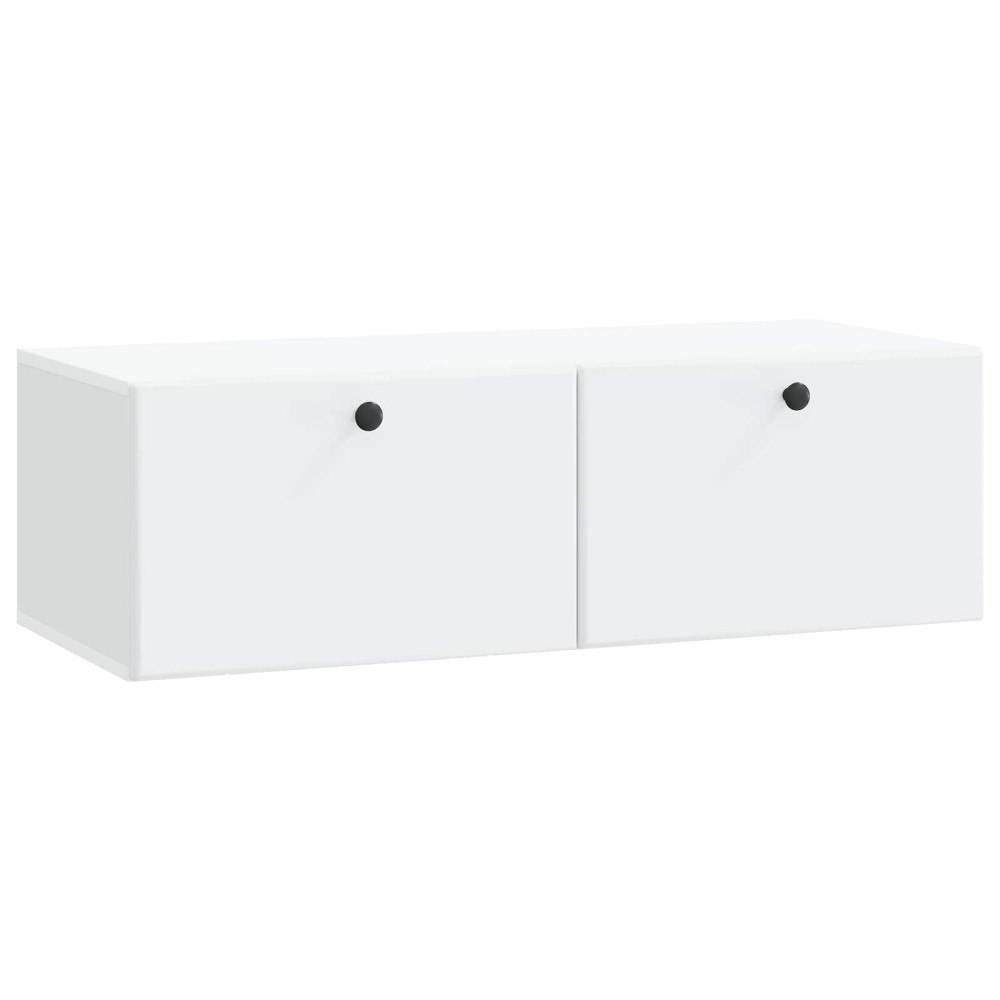 vidaXL Väggmonterad TV-bänk 98 x 41 x 30 cm Vit Konstruerat trä