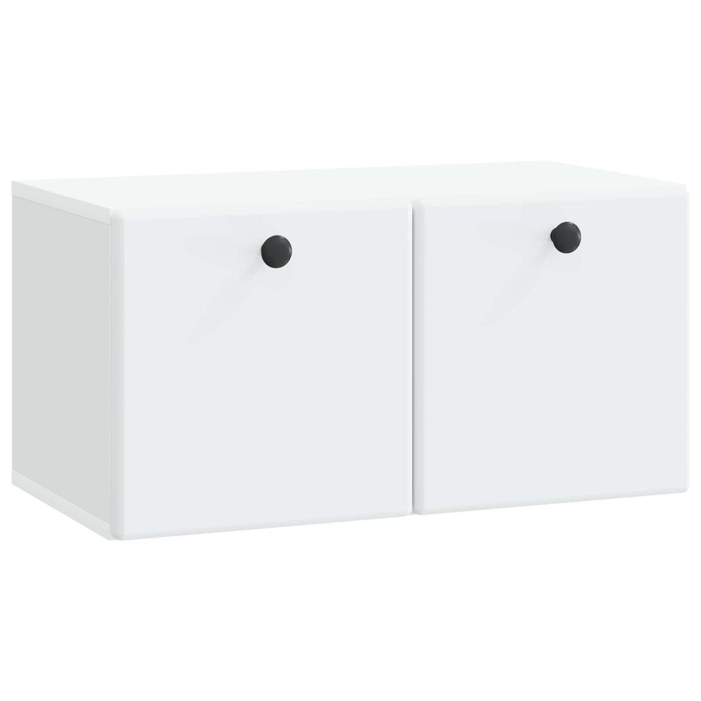 vidaXL Väggmonterad TV-bänk 59,5 x 31 x 30 cm Vit Konstruerat trä