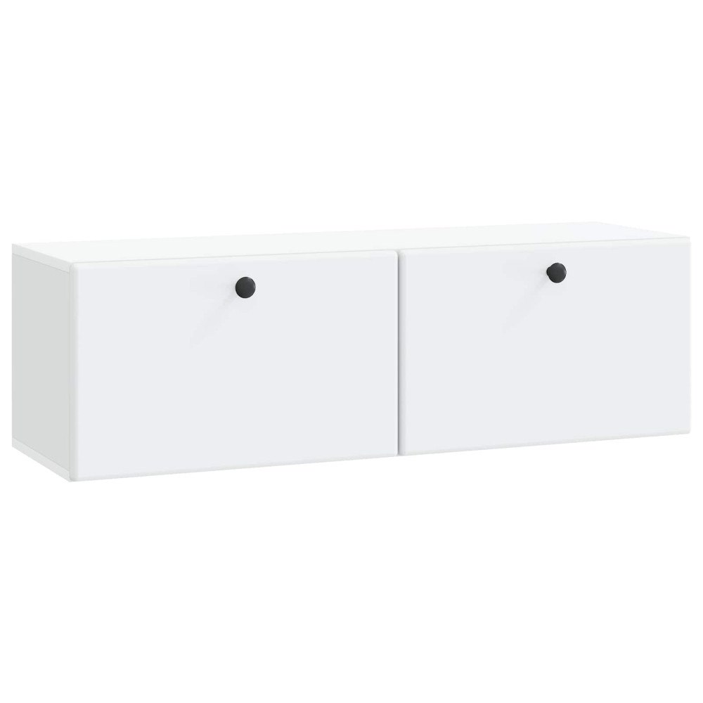 vidaXL Väggmonterad TV-bänk 98 x 31 x 30 cm Vit Konstruerat trä