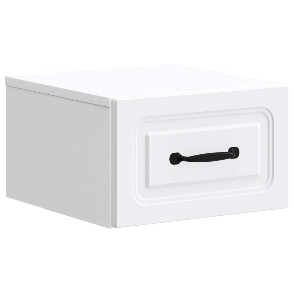 vidaXL Väggmonterat Sängbord Vit 34,5 x 33 x 20 cm Konstruerat trä