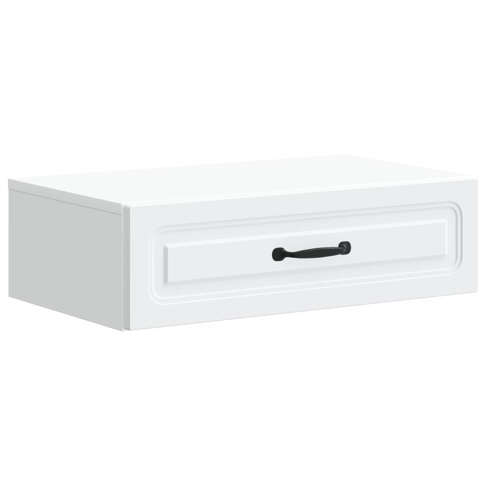 vidaXL Väggmonterad sidobord Vit 59 x 34,5 x 17 cm Konstruerat trä