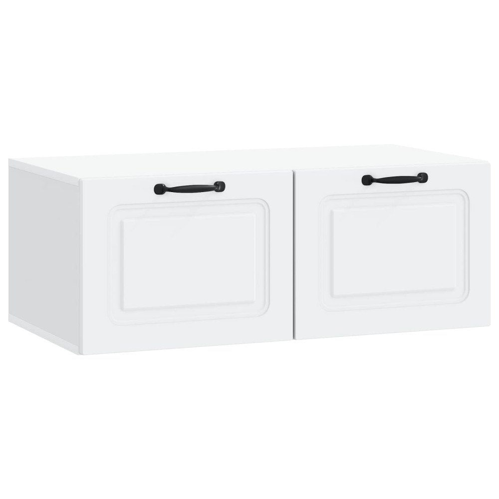 vidaXL Väggmonterad TV-bänk Vit 78,5 x 41 x 30 cm Konstruerat trä