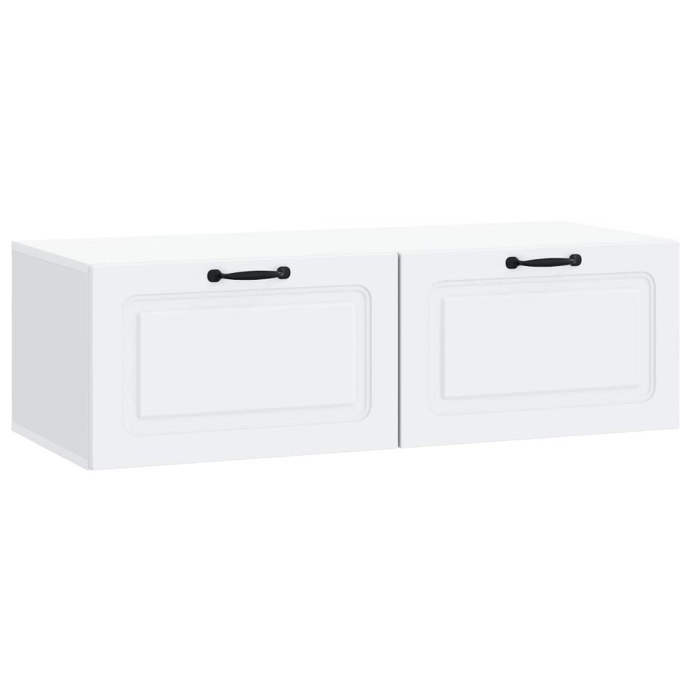 vidaXL Väggmonterad TV-bänk Vit 98 x 41 x 30 cm Konstruerat trä