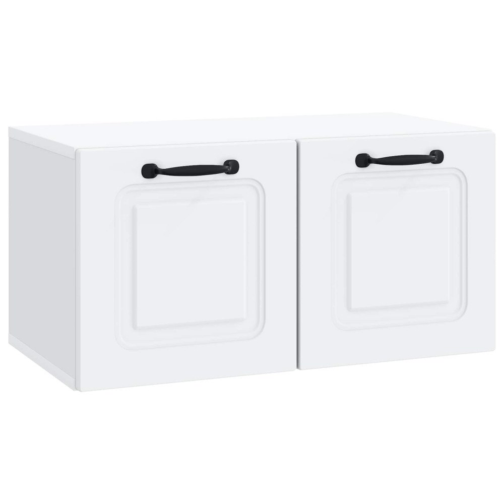 vidaXL Väggmonterad TV-bänk Vit 59,5 x 31 x 30 cm Konstruerat trä