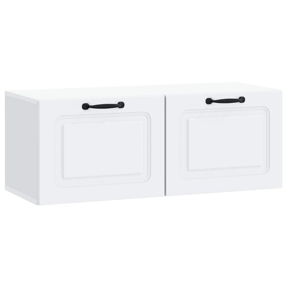 vidaXL Väggmonterad TV-bänk Vit 78,5 x 31 x 30 cm Konstruerat trä
