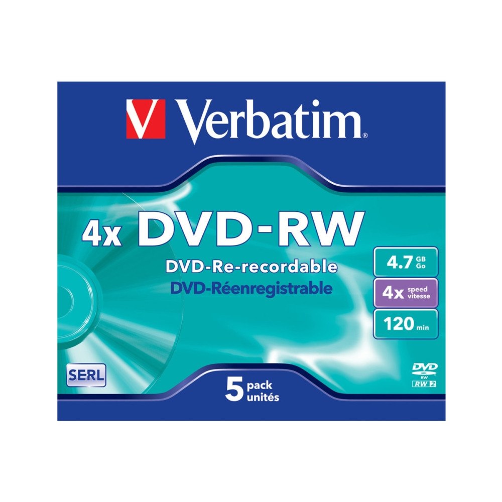 VERBATIM Verbatim DataLifePlus - DVD-RW x 5 - 4.7 GB - lagringsmedier