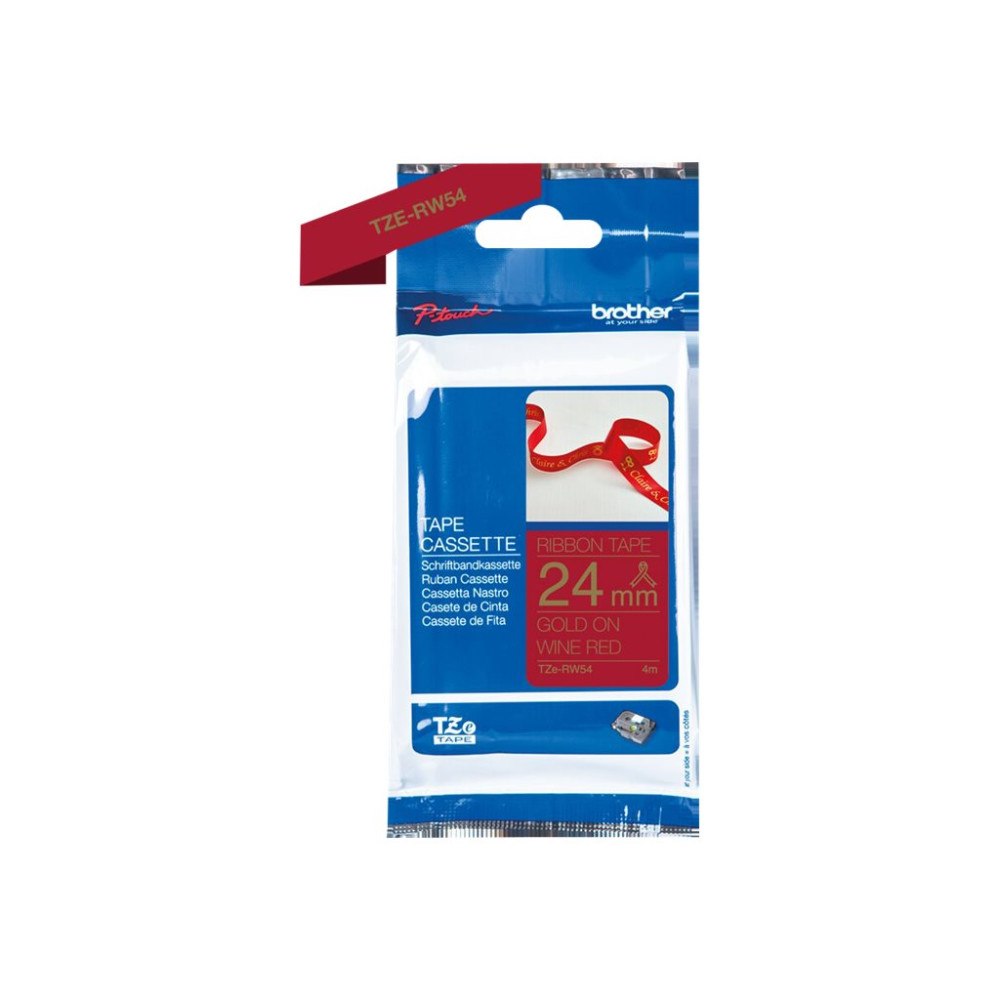 Brother Brother TZe-RW54 - bandtejp - satin - 1 kassett(er) - Rulle (2,4 cm x 4 m)