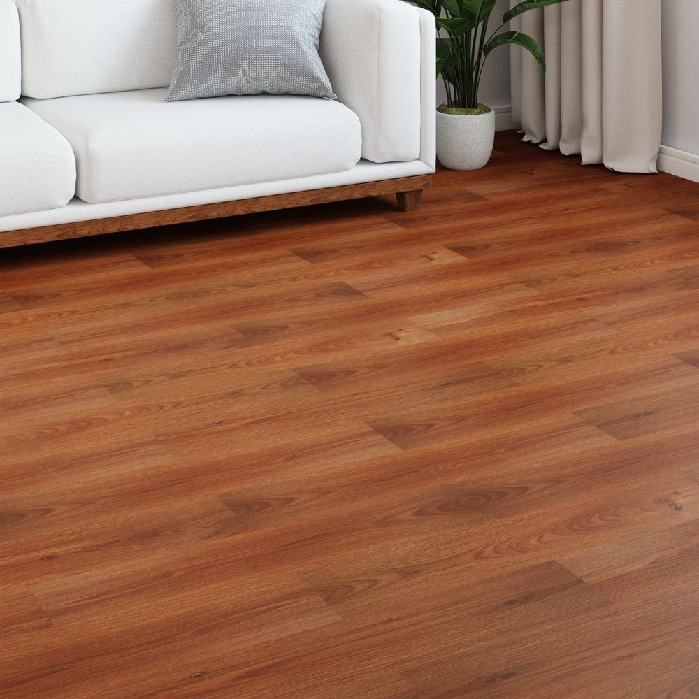 vidaXL Laminatgolv 5 pcs HonungsBrun 101 x 20 x 0,8 cm Konstruerat trä