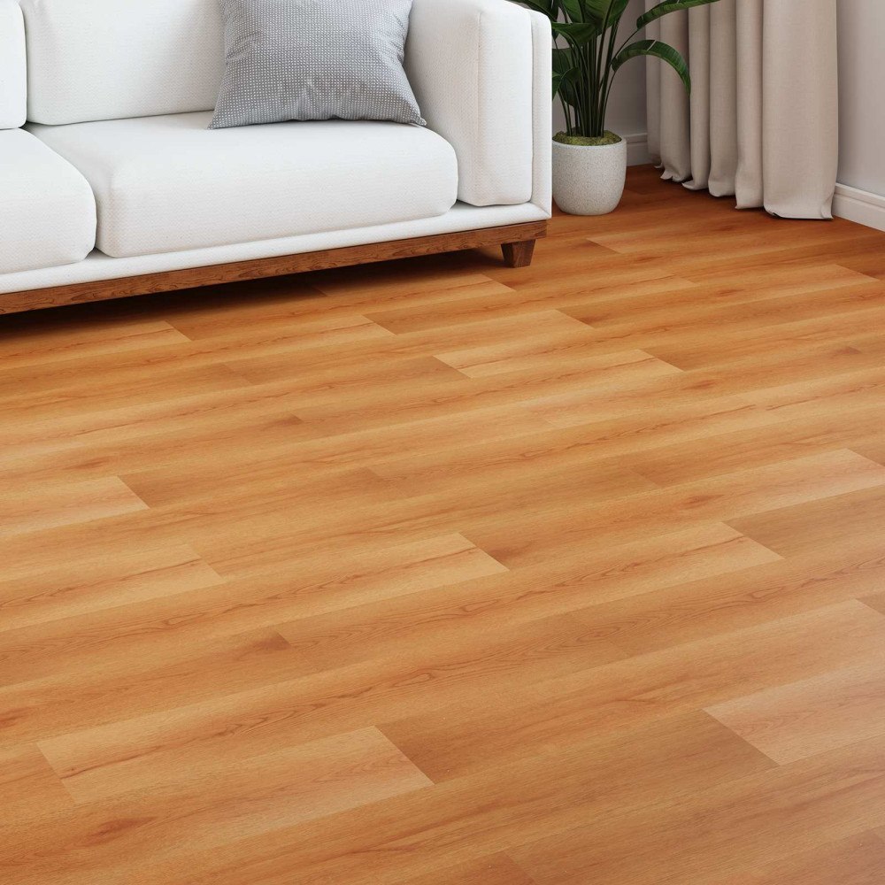 vidaXL Laminatgolv 15 pcs Beige 101 x 20 x 0,8 cm Konstruerat trä
