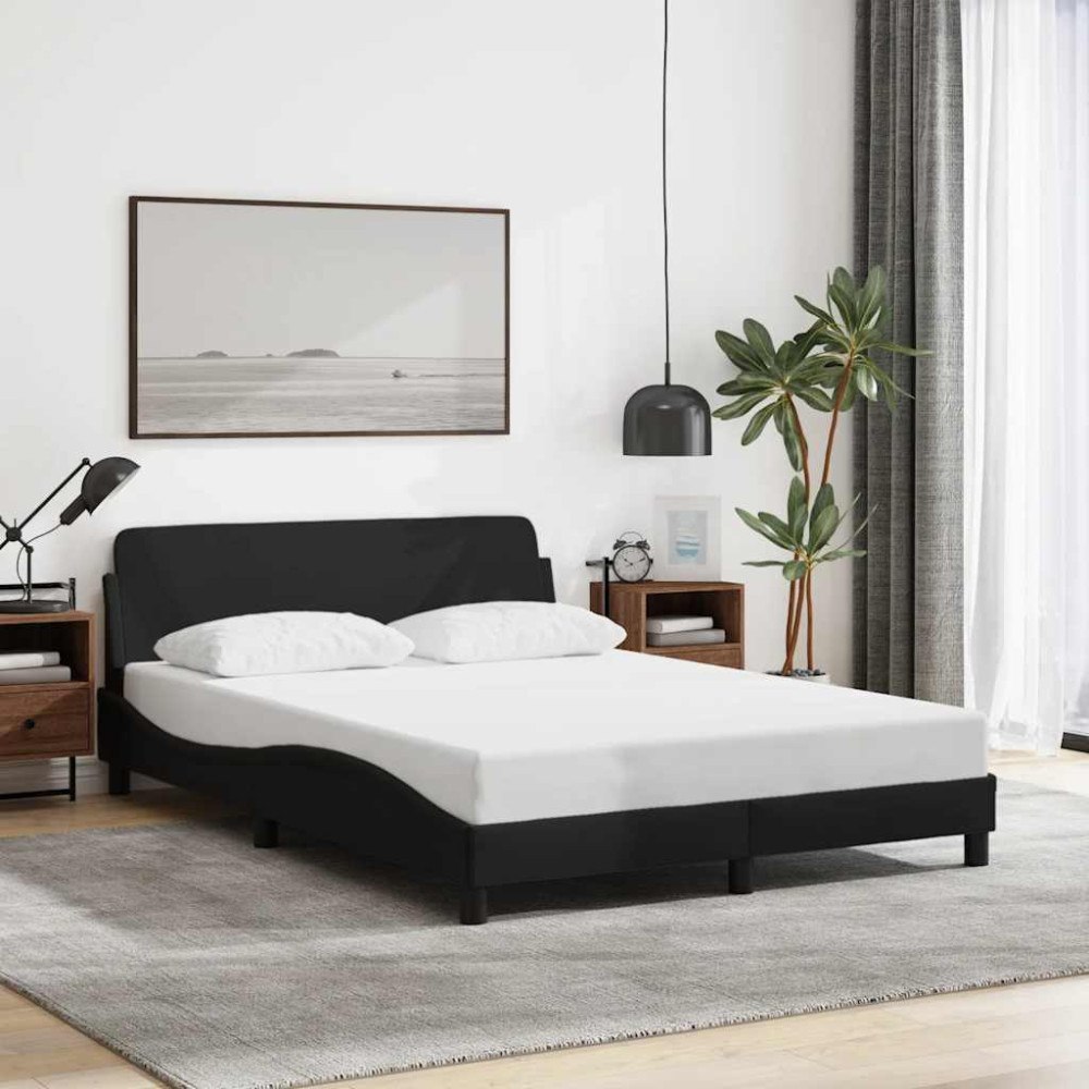 vidaXL Sängram Dover Svart 135x190 cm Tyg