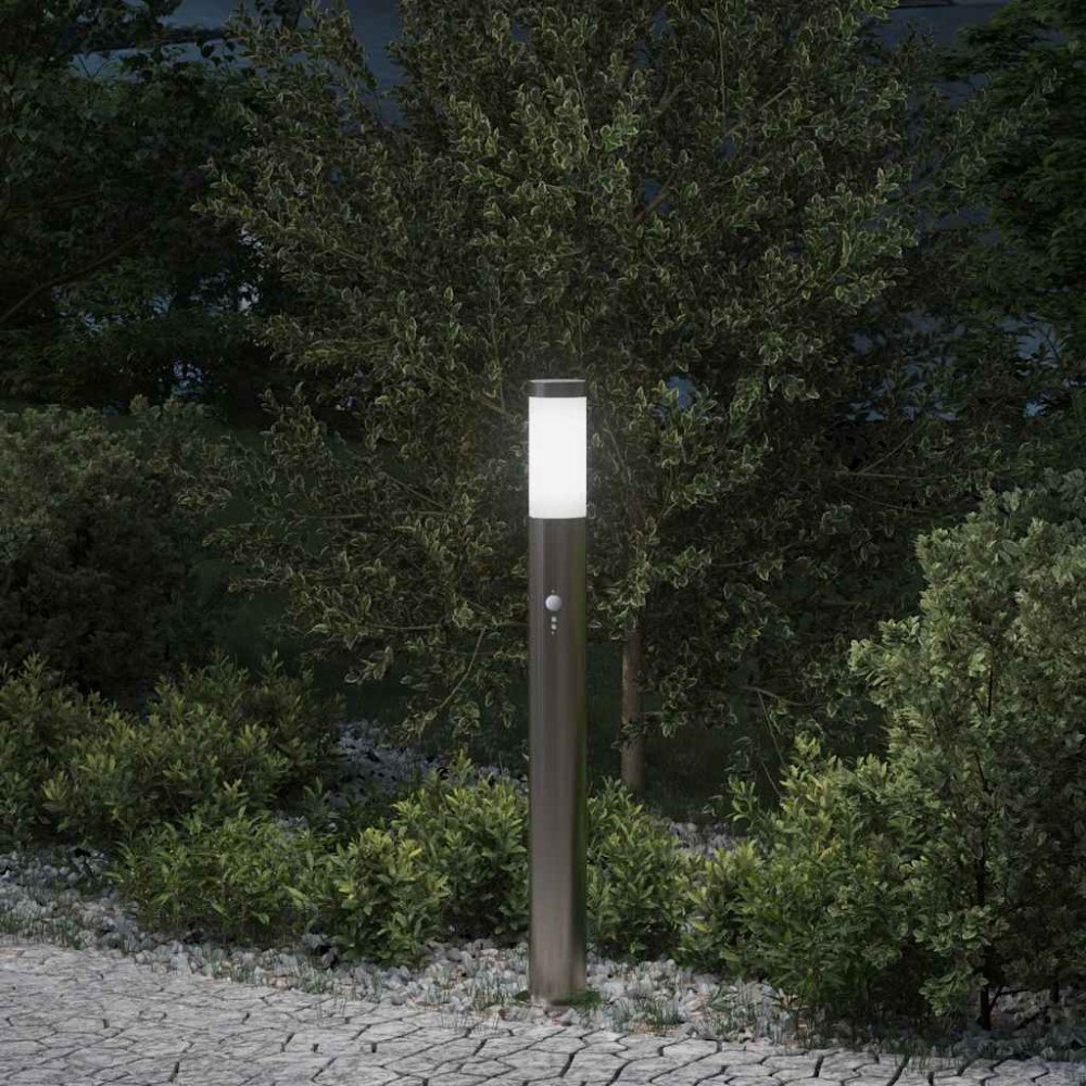 vidaXL Pollare med sensor 80 cm rostfritt stål IP44