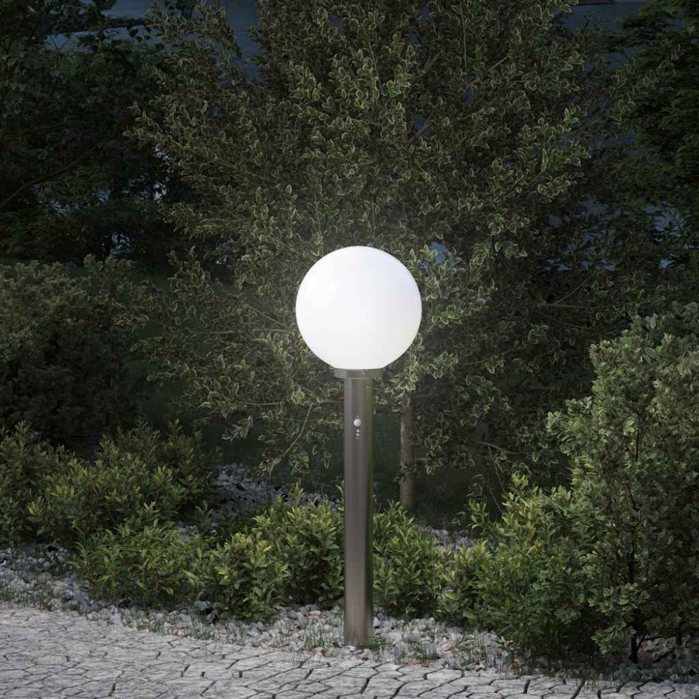 vidaXL Pollare med sensor 80 cm rostfritt stål IP44
