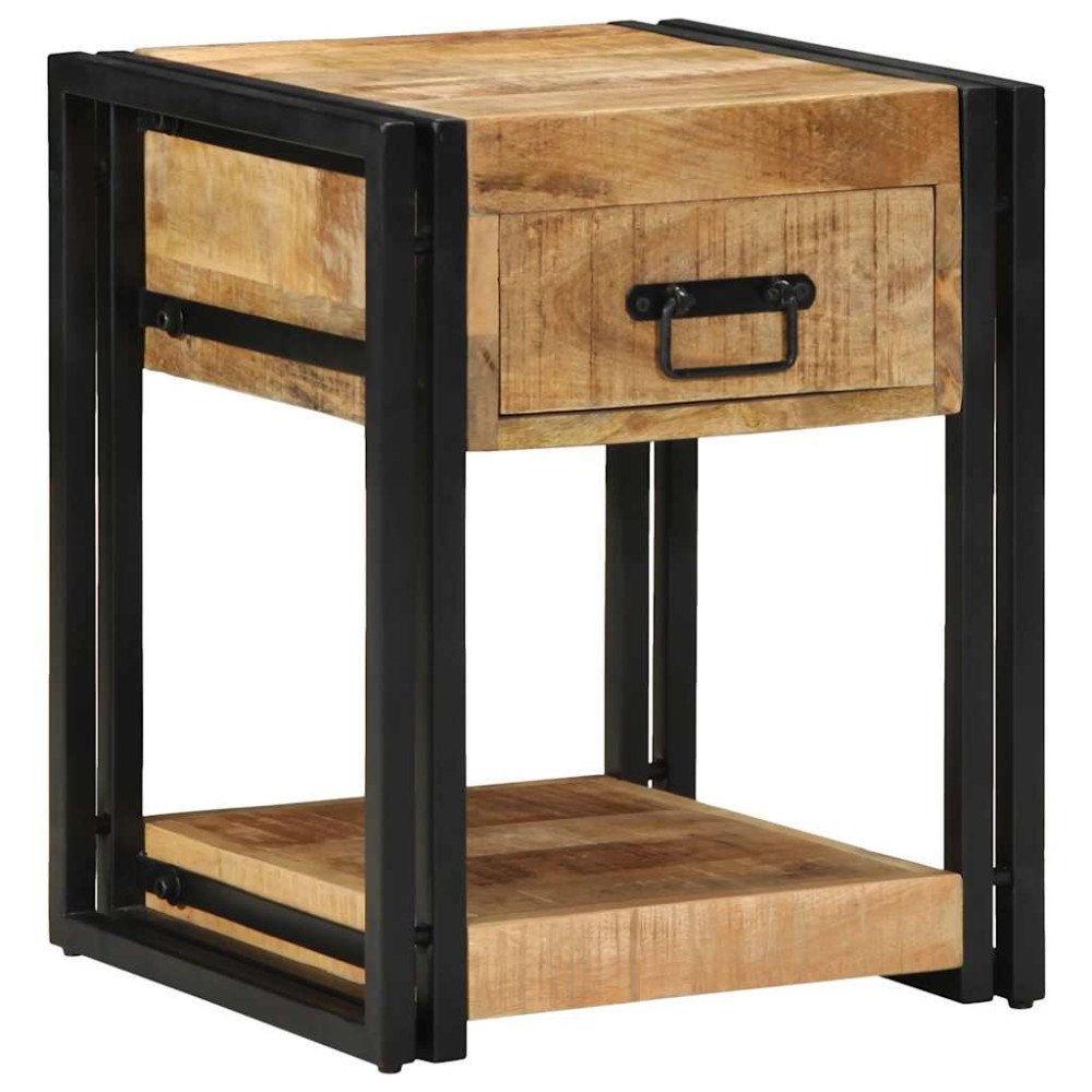 vidaXL Sängbord 40x40x50 cm massivt grovt trä mango