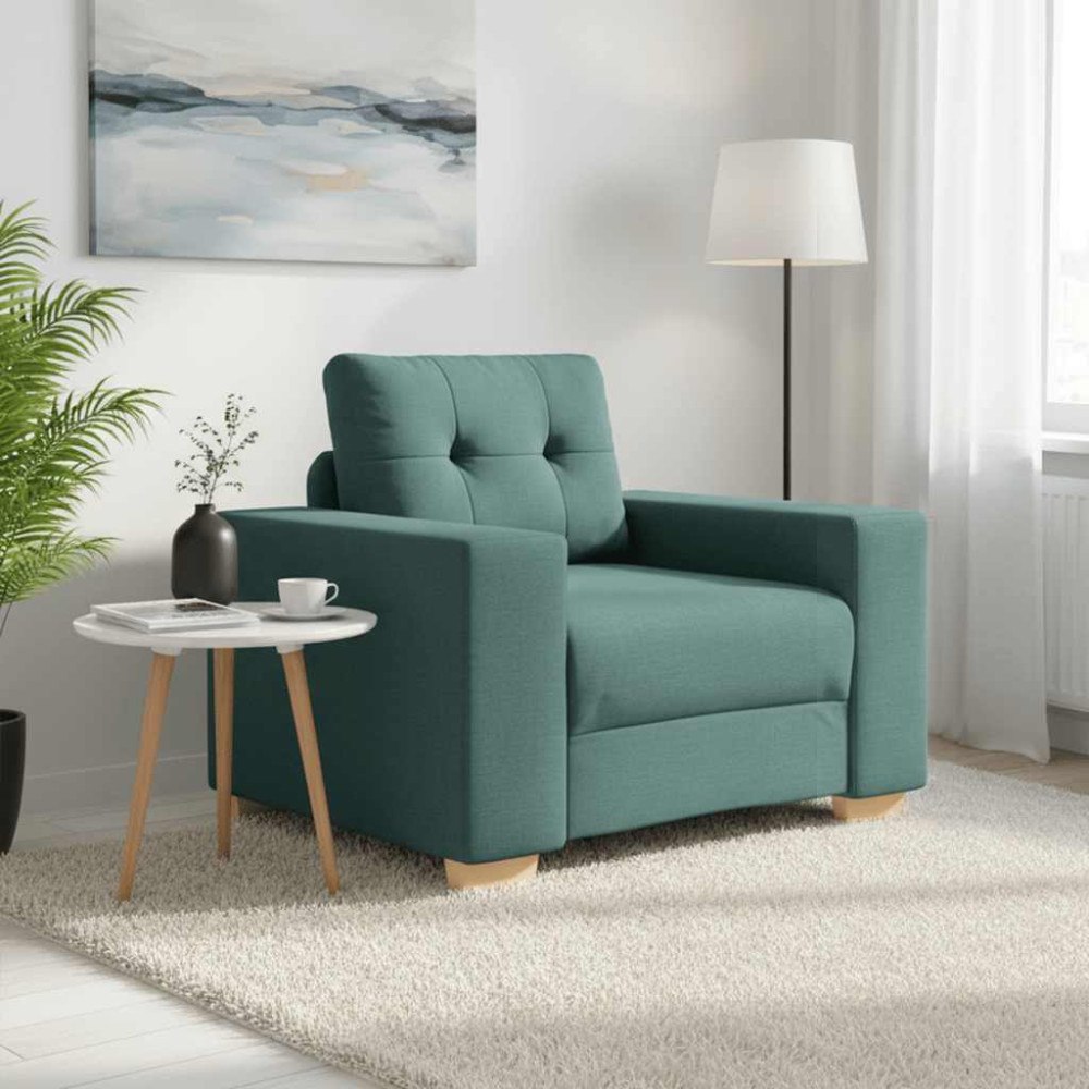 vidaXL Soffa mörkgrön 100x78x80 cm tyg