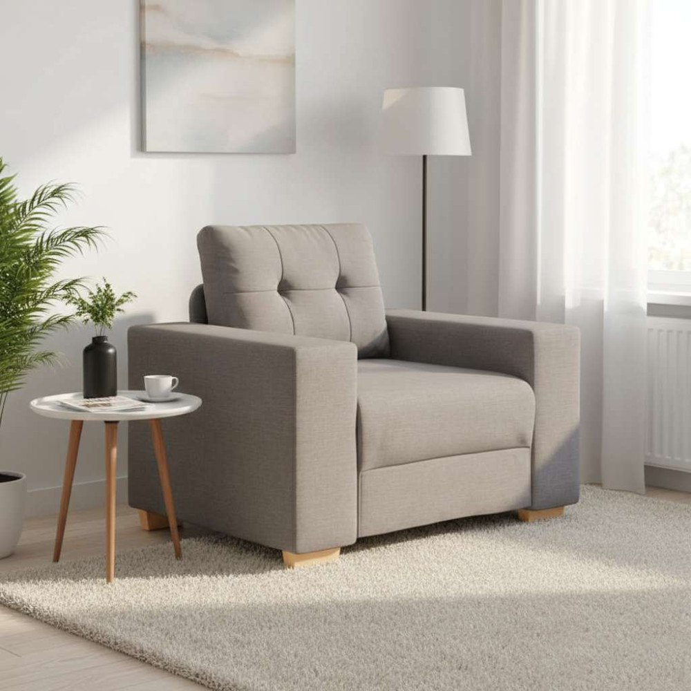 vidaXL Soffa taupe 100x78x80 cm tyg