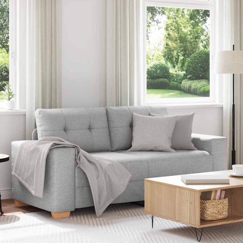 vidaXL Tvåsitssoffa molngrå 180x77x82 cm tyg